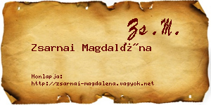 Zsarnai Magdaléna névjegykártya